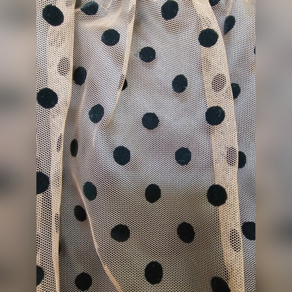 Kimchi Blue Emory Polka Dotted Tulle Bubble Micro Skirt, Brown Black, Size MED - Picture 7 of 8